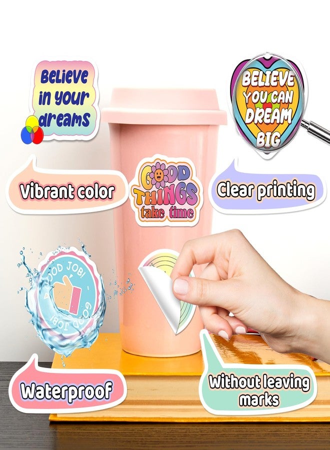 WAKEMOODEI 100PCS Motivational Stickers for Kids Teens, Inspirational Stickers for Water Bottles Laptop Positive Affirmation Vinyl Decals Encouraging Quote Sticker Pack - Image 3